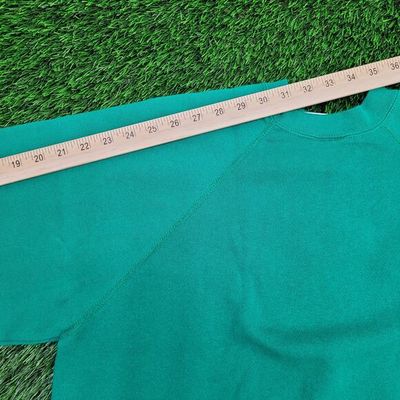 Vintage Tultex Raglan Sweatshirt Large 22x23 Cropped USA - Picture 4 of 15